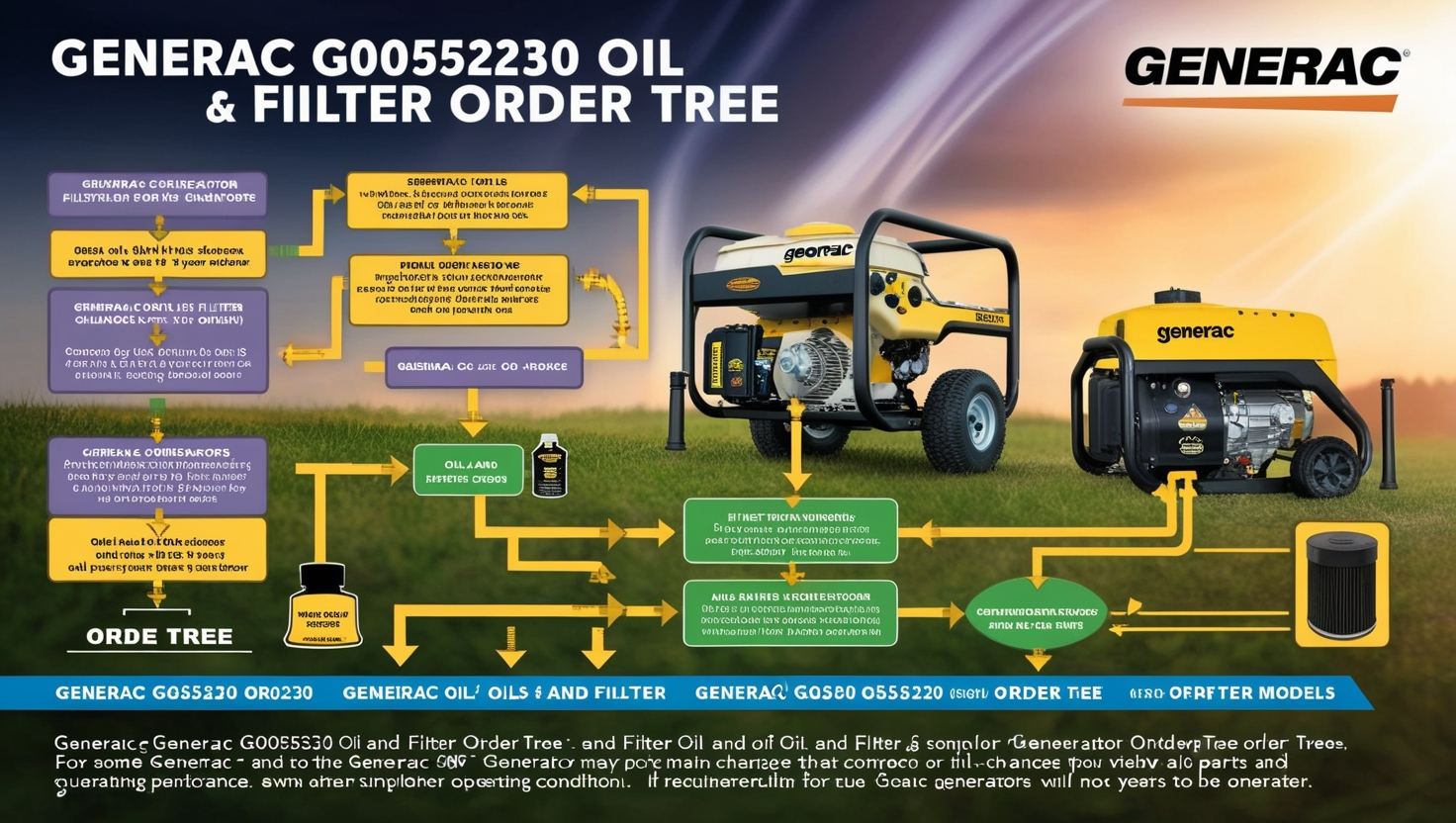 Generac G0055230 Oil and Filter Order Tree